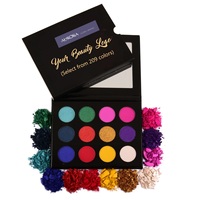 Palette de fards à paupières Auraro Wholesale 9 couleurs, pigmentée, effet métallique, pailleté, fini mat, pour maquillage