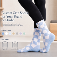 Chaussettes de sport en coton de haute qualité pour équipes, antidérapantes, avec logo personnalisé, pour yoga et pilates, pour femmes