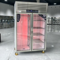 Réfrigérateur Commercial Vertical en Acier Inoxydable pour Viande, 3/4 Portes, Vitré, pour Bœuf, Agneau, Porc, Stockage de Produits Frais