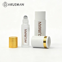 Prix d'usine – Flacon roll-on vide en verre de 10 ml avec bille roulante en acier pour huiles essentielles, parfums et emballages cosmétiques