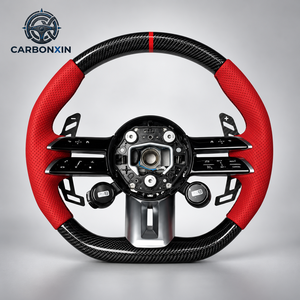 Volante Deportivo de Fibra de Carbono y Cuero Personalizado de Alta Calidad para Mercedes-Benz, Actualización de 2013 a 2018, Compatible sin Airbag - Product Image 2