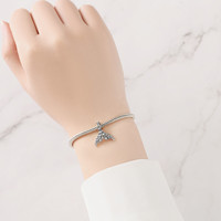 Perle breloque européenne classique antique en filigrane, motif queue de sirène, à grand trou, en cuivre plaqué argent, avec zircon cubique transparent océanique, espaceur DIY