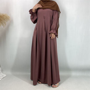 Nouvelle Arrivée Abaya Maxi Modeste Premium Fermée pour Femmes Musulmanes Adultes avec Poches, Élégante, Fluide, Respirante, Printemps-Été, en Polyester - Product Image 5