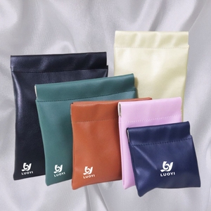 Vente en gros de luxe personnalisé PU cuir Shrapnel stockage organisateur sac pas de fermeture à glissière auto-fermeture portable pour bijoux et cosmétiques - Product Image 3