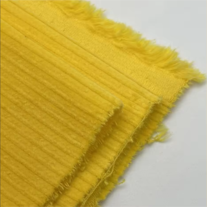 Vente en gros de tissu en velours côtelé 97% coton 3% spandex 330GSM Tissu en velours côtelé personnalisable pour vêtements - Product Image 4