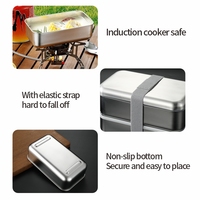 Boîte à lunch Lekfre personnalisée à double couche en acier inoxydable SS304, anti-fuite, sans BPA, avec séparateur