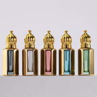 Flacon de parfum vide en verre cylindrique portable de 3 ml, 6 ml, 12 ml pour huile essentielle, sérum de soin de la peau, format voyage