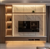 Panel Dinding PVC Marmer DEMAX Harga Pabrik Desain Baru 100% Bahan Virgin UV Board untuk Rumah, Hotel, Gedung Perkantoran