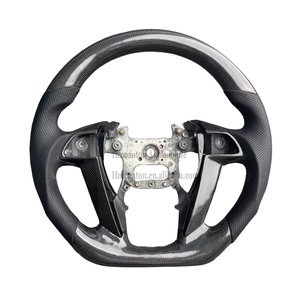 ล้อเย็บหนังคาร์บอนไฟเบอร์แบบมีรูพรุนดีไซน์เฉพาะสำหรับพวงมาลัยรถยนต์ Honda Accord 8 Gen Crosstour - Product Image 1