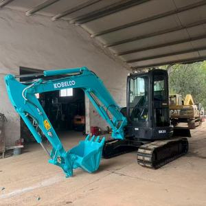 Mini-excavatrice sur chenilles hydraulique d'occasion Kobelco SK55SR-2 de 5,5 tonnes, fabriquée au Japon, à bas prix, en bon état (moteur, boîte de vitesses, pompe) - Modèle 2024 - Product Image 2