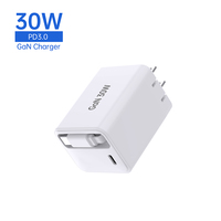 Chargeur mural USB intelligent Tommox 30W avec technologie OTG, protections OVP et OCP, matériau GAN, PD 3.0 rapide