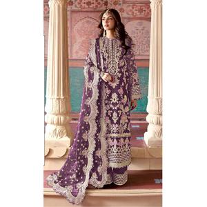 ชุดสูทปากีสถานแบบถักลายเรียงเป็นลำดับสำหรับงานแต่งงานของผู้หญิงและชุดปาร์ตี้ - Product Image 1