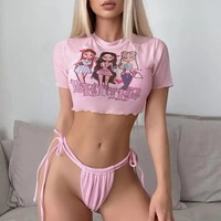 Custom 3 Stuk Designer Matching Badpakken Voor Koppels Mannen Strand Shorts Vrouwen String Bikini Bh Set Badpakken Voor Vrouwen