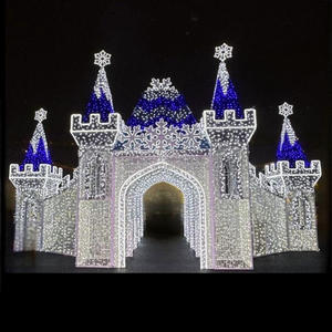 Arche lumineuse LED <span class=keywords><strong>de</strong></span> qualité commerciale, motif château, décoration féerique extérieure pour festival, parc à thème, zoo, spectacle <span class=keywords><strong>de</strong></span> lumières <span class=keywords><strong>de</strong></span> Noël - Product Image 4