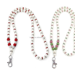 Hot Bán Màu Hồng & Màu Xanh Lá Cây Màu Đỏ Aka Dst Delta Rhinestone Miếng Đệm Móc Chìa Khóa Dây Buộc Vòng Cổ Hy Lạp Tất Cả Các Nhóm Sorority Ngọc Trai Dây Buộc - Product Image 1