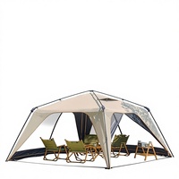 Tente de toit automatique à ouverture rapide pour voiture, tente dôme en vinyle pour camping estival en extérieur, protection solaire, imperméable, fibre de verre