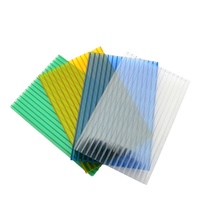 Plaque de polycarbonate alvéolaire 100% vierge, anti-UV, résistante aux chocs, transparente, pour couverture de serre