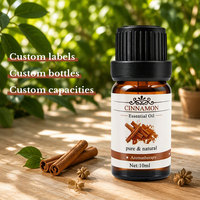 Huile Essentielle de Cannelle 10ml Pure et Naturelle, Huile Aromatique Chaude et Épicée pour Diffuseur d'Ambiance, Désodorisant et Parfum d'Ambiance Festif