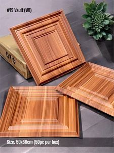 ZJ оптовая продажа 500*500 мм Размер Водонепроницаемый 3d ПВХ стеновые панели с зеркальным акрилом - Product Image 3