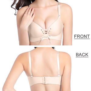 Soutien-gorge sans couture à fermeture au dos pour femmes Sous-vêtements push-up sans armatures Soutien-gorge ouvert pour filles - Product Image 2