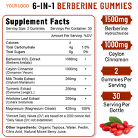 OEM Ceylan Cannelle Chardon Marie Magnésium Glycinate Supplément pour Femmes Sans Sucre Berbérine Supplément