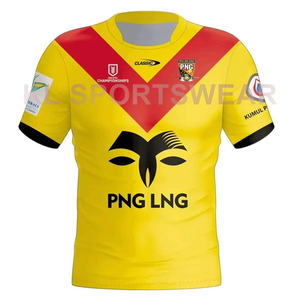 2025 hombres personalizados para NRL Rugby League Jersey transpirable Deportes Fútbol desgaste para PNG LNG Kumuls nuevo diseño - Product Image 2
