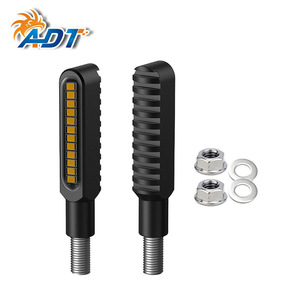 ไฟเลี้ยวมอเตอร์ไซค์ ADT Universal สีขาวเหลืองแบบไหล พร้อมไฟวิ่งกลางวัน DRL และไฟเลี้ยวแบบกระพริบ - Product Image 4