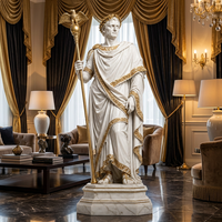 Levensgroot wit Romeins commandant hars beeld vintage luxe op maat gemaakte kantoor/studeerkamer decoratie creatief display ornament OEM fabriek