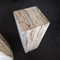 Table basse en marbre Tiramisu naturel, socle de table de salon de luxe, mobilier moderne minimaliste