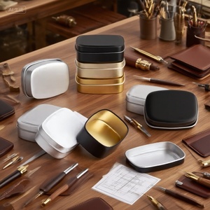 Luxury Airtight <b>Metal</b> Soap <b>Boxes</b> Square Aluminum Containers with Custom Printing for Home and Travel Use - Product Image 2