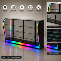 Vitrine de présentation moderne en verre LED RGB, comptoir de vente au détail, vitrine en verre trempé pour boutique de tabac, bijouterie