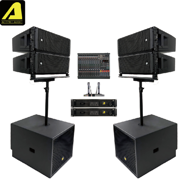 ACTPRO HDL 30-A Two Way Line Array Double 10 Inch Active Line Array Speakers Audio Amplifier HDL30A Plastic Neodymium