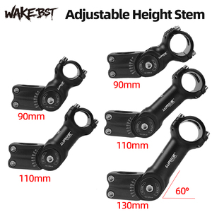 WAKE Bst <span class=keywords><strong>Potence</strong></span> de vélo en aluminium forgé 2D, sablée et anodisée, réglable en angle de 0 à 60 degrés, multi-longueurs, pour <span class=keywords><strong>VTT</strong></span> - Product Image 1