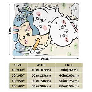Mantas de Felpa de Coral con Dibujos Animados de C-Chiikawa <span class=keywords><strong>Hachiware</strong></span>, Mantas Suaves y Portátiles para Primavera, para Cama, Sofá, Colchas - Product Image 6