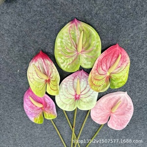 Flores Artificiales Qiye, Anturios de Goma Suave, Impresos en 3D, Accesorios para Bodas, Decoración del Hogar - Product Image 5