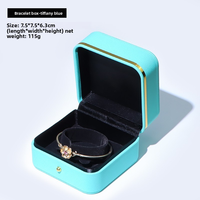 Boîte à bracelet bleu ciel[9,5*9,5*6,3 cm]