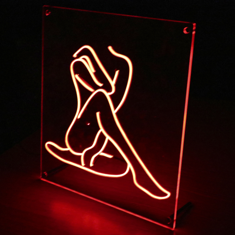 Дропшиппинг Нет MOQ самый популярный Подгонянный акриловый неоновый светодиодный рекламный знак для Рождественского украшения