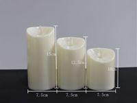 Vente en gros de bougies électroniques LED simulant des bougies en plastique oscillantes décorations de décoration de maison à distance à piles
