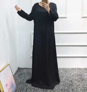 High Quality Wholesale the Latest Turkey Muslim Women Dresses Modest Solid Color Three-piece Set <strong>Abaya</strong> - Product Image 6