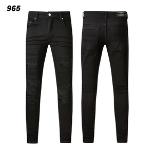 <span class=keywords><strong>Jeans</strong></span> Skinny <span class=keywords><strong>alla</strong></span> <span class=keywords><strong>Moda</strong></span> con Logo OEM all'Ingrosso Nuovi <span class=keywords><strong>Jeans</strong></span> di Tendenza Firmati di Marca Pantaloni in Denim da <span class=keywords><strong>Uomo</strong></span> Stile Amiri Hip Hop Autunnali - Product Image 5