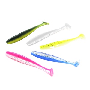 Double color T-tail plastic soft lure artificial bait fishing lure 5.5cm /7cm
