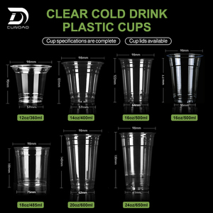 Bán buôn biểu tượng tùy chỉnh 16oz/<span class=keywords><strong>20oz</strong></span>/24oz Pet ly nhựa với mái vòm có nắp đậy cho uống lạnh Milkshake Baba trà cà phê đá - Product Image 5