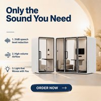 Cabines de bureau acoustiques intelligentes, cabines téléphoniques insonorisées, système de ventilation intégré, cabine de concentration silencieuse pour les espaces de travail modernes