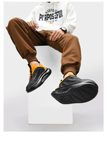 Nouvelles chaussures de course au design moderne, baskets à plateforme en cuir PU personnalisé de haute qualité, chaussures décontractées classiques pour hommes, chaussures neuves.