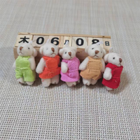 Mini-ours en peluche articulé de 4,5 cm pour bébés et enfants, accessoires de décoration, accessoires vestimentaires DIY sur le thème des anniversaires et breloques de sac à dos pour enfants