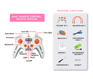 2.4G Tần Số 9-CH Ánh Sáng Đua Cao Su Phim Hoạt Hình 360 Diễn Viên Đóng Thế Xe Với Kép Điều Khiển Từ Xa, Cầm Tay <span class=keywords><strong>RC</strong></span> Và Đồng Hồ <span class=keywords><strong>RC</strong></span> Đồ Chơi Xe Tải - Product Image 4