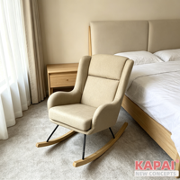 Nouvelle chaise berçante pour bébé Kapai, style nordique minimaliste, chaise berçante en tissu, meubles confortables pour la chambre d'enfant