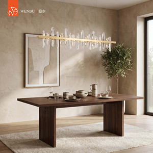 Lámpara de Araña Moderna de Cristal K9, Lámparas de Cristal Lineales de Lujo para Hotel, Villa, Sala de Estar - Product Image 3