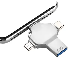 뜨거운 판매 금속 OTG 4 1 USB 플래시 드라이브 2GB 4GB 8GB 16GB 32GB 64GB 128GB 256GB 메모리 usb 아이폰