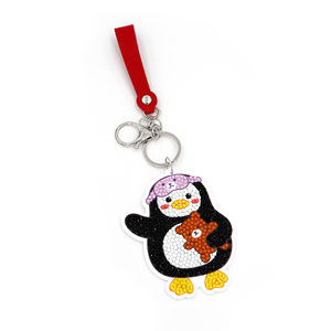 Kits <span class=keywords><strong>de</strong></span> <span class=keywords><strong>peinture</strong></span> diamant 3D créatifs à coller, thème animaux hiboux nature, porte-clés faits main, écologiques, jouets - Product Image 1